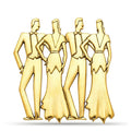Ballroom Dancers in Silhouette Brooch original white background product photo