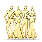 Ballroom Dancers in Silhouette Brooch original white background product photo