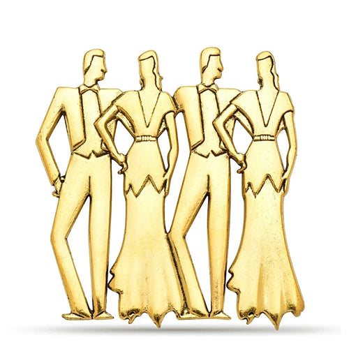 Ballroom Dancers in Silhouette Brooch original white background product photo