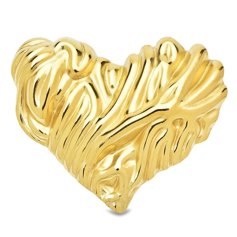 Textured Love Heart Brooch