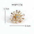 Sparkling Heart Flower and Butterfly Motif Brooch