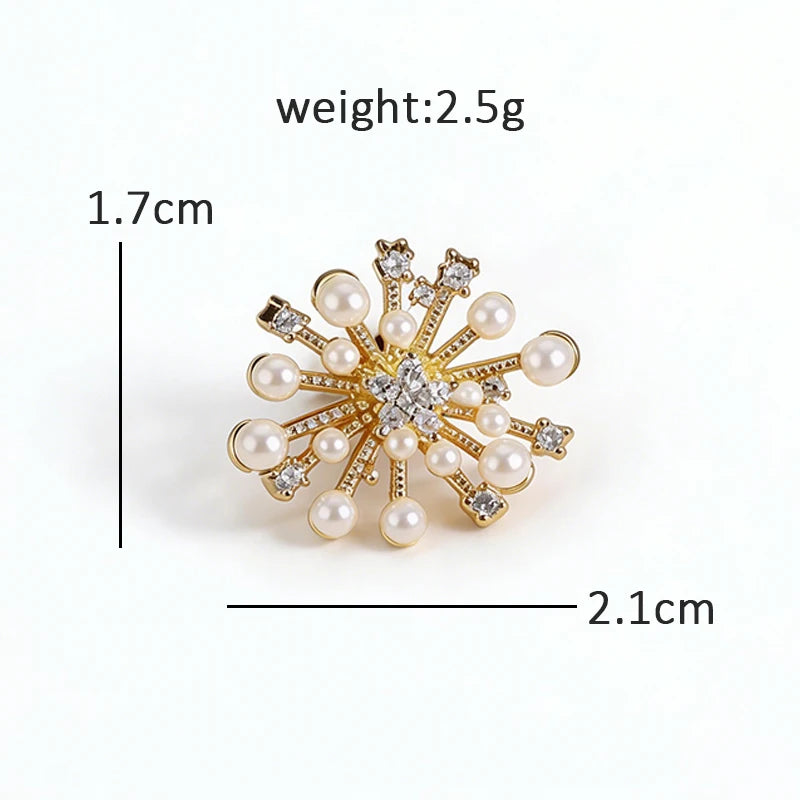 Sparkling Heart Flower and Butterfly Motif Brooch