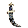 Vintage Curved Scimitar Sparkle Brooch original white background variant photo