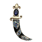 Vintage Curved Scimitar Sparkle Brooch original white background variant photo