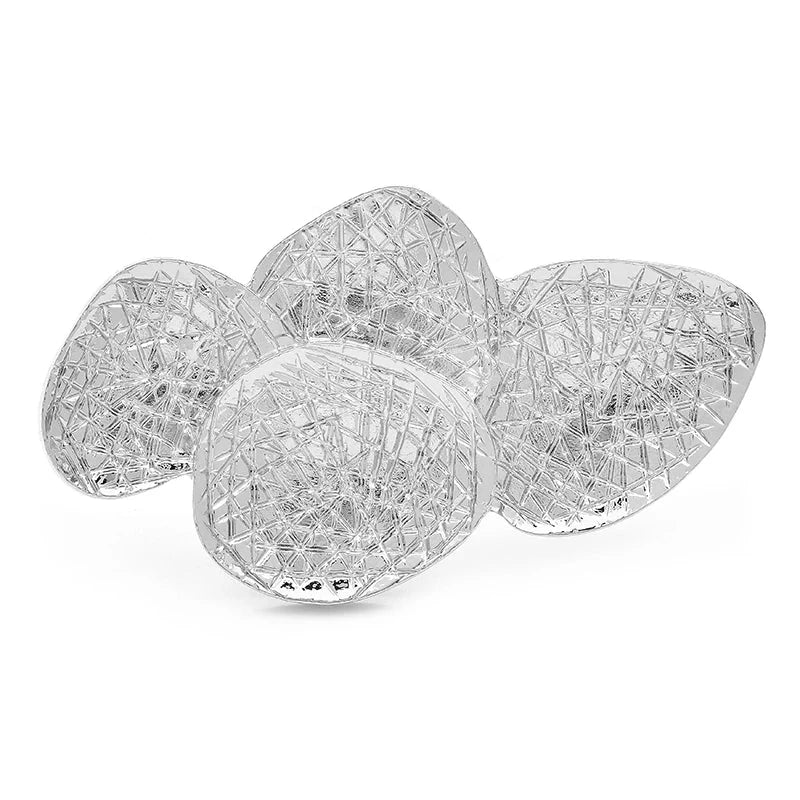 Layered Openwork Leaves Brooch — Silver