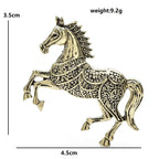 Openwork Running Horse Brooch — dimensions