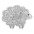 Sparkling Sheep with Curled Horns Brooch original white background product photo