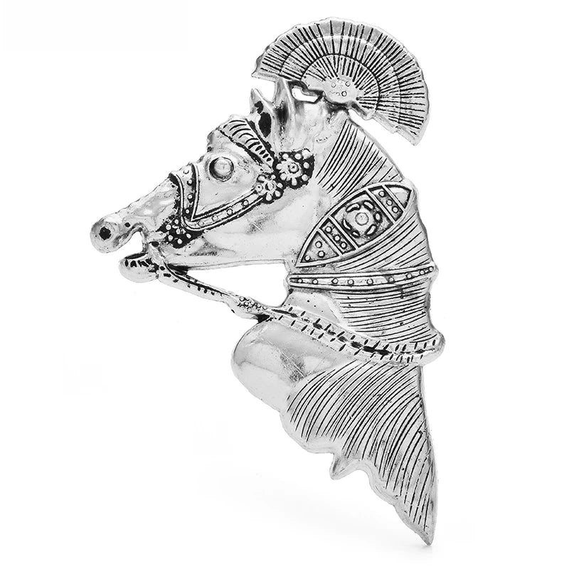 Textured Horse Head with Bridle Brooch product variant photo