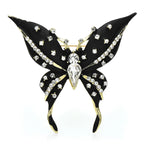 Black Enamel Swallowtail Butterfly Brooch