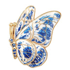 Patterned Butterfly with Folded Wings Brooch original white background product photo