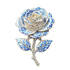 Patterned Rose Stem Sparkle Brooch original white background variant photo