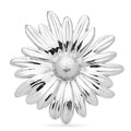 Polished Daisy Stainless Steel Brooch — Silver