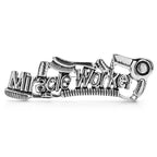 Miracle Worker Stethoscope Brooch — Silver