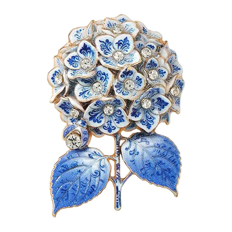 Hydrangea Flower with Ladybug Brooch original white background product photo