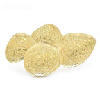 Layered Openwork Leaves Brooch — Gold