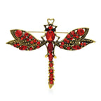 Vintage Dragonfly with Marquise Jewel Wings Brooch