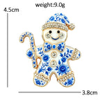 Gingerbread Man with Candy Cane Brooch