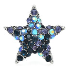 Vintage Rounded Jeweled Star Brooch