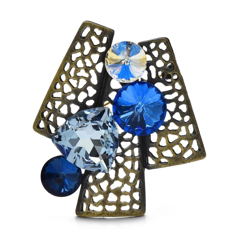 Geometric Openwork Tree with Faceted Accents Brooch original variant product photo