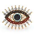 Jeweled Radiant Eye Brooch