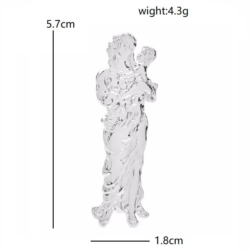 Broche symbole et caractère en acier inoxydable