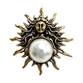 Sun Goddess with Pearl-Look Accent Brooch original white background variant photo