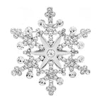 Jeweled Star Center Snowflake Brooch