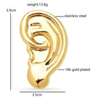 Sculptural Ear Brooch — dimensions