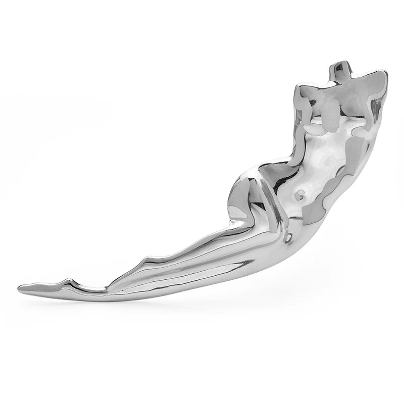 Broche silhouette féminine abstraite fluide