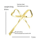 Oversized Polished Bow Brooch — dimensions
