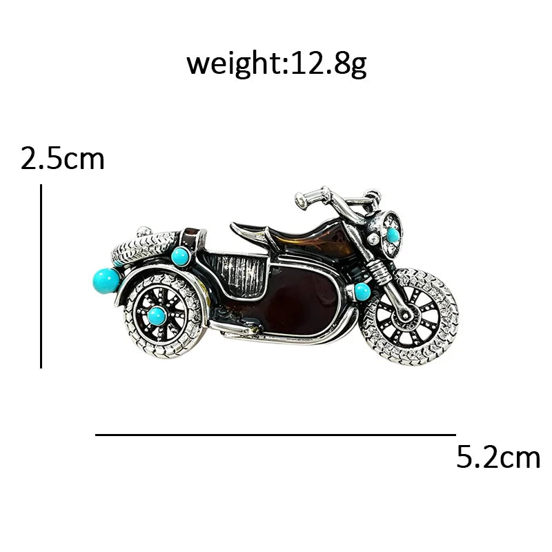 Broche design moto vintage