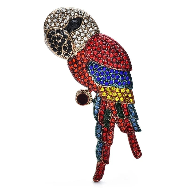 Multicolor Rhinestone Parrot Brooch — Multicolor Parrot