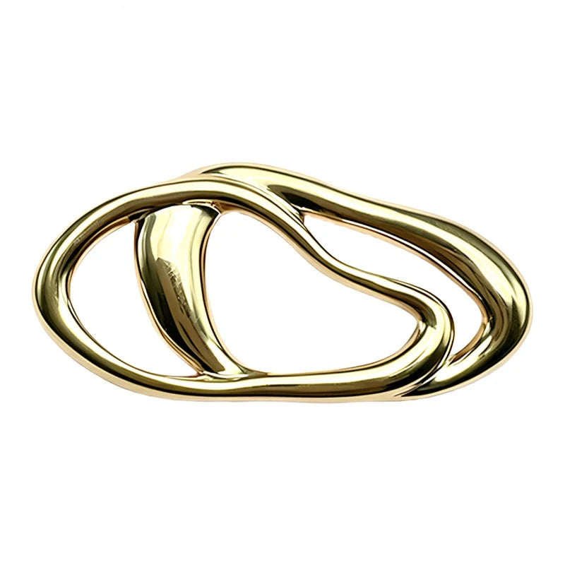Polished Interlocking Organic Loops Brooch original white background product photo