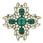 Ornate Cabochon Cross Brooch product variant photo