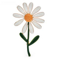 White Daisy Flower Brooch — White Daisy