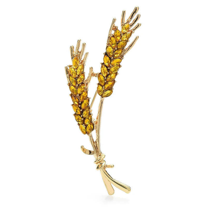 Broche épi de blé ornée de bijoux