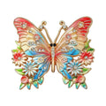 Butterfly with Flower-Trimmed Wings Brooch original white background product photo