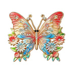 Butterfly with Flower-Trimmed Wings Brooch original white background product photo