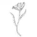 Extra-Large Sculpted Tulip with Long Curved Stem Brooch original variant product photo