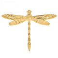 Polished Dragonfly Stainless Steel Brooch — Gold