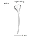 Long-Stem Minimalist Ginkgo Leaf Brooch dimensions and weight