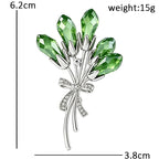 Faceted Faceted Flower Bouquet Brooch