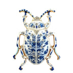 Floral Patterned Beetle Brooch original white background product photo