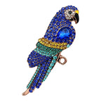 Long-Tailed Sparkling Parrot Brooch original white background product photo