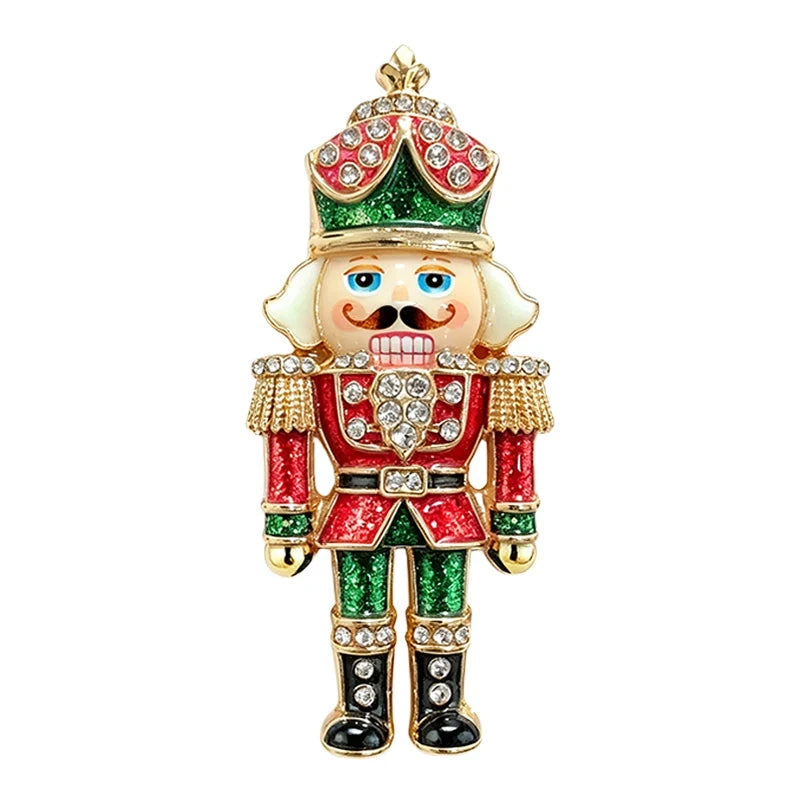 Crowned Nutcracker King Brooch original white background product photo