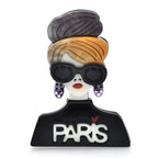 Paris Lady with Sunglasses Acrylic Brooch
