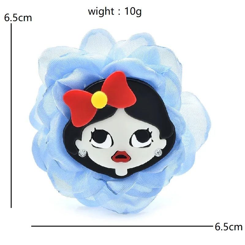 Layered Acrylic Character and Animal Brooch