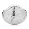 Concentric Ridged Clam Shell Brooch — Silver