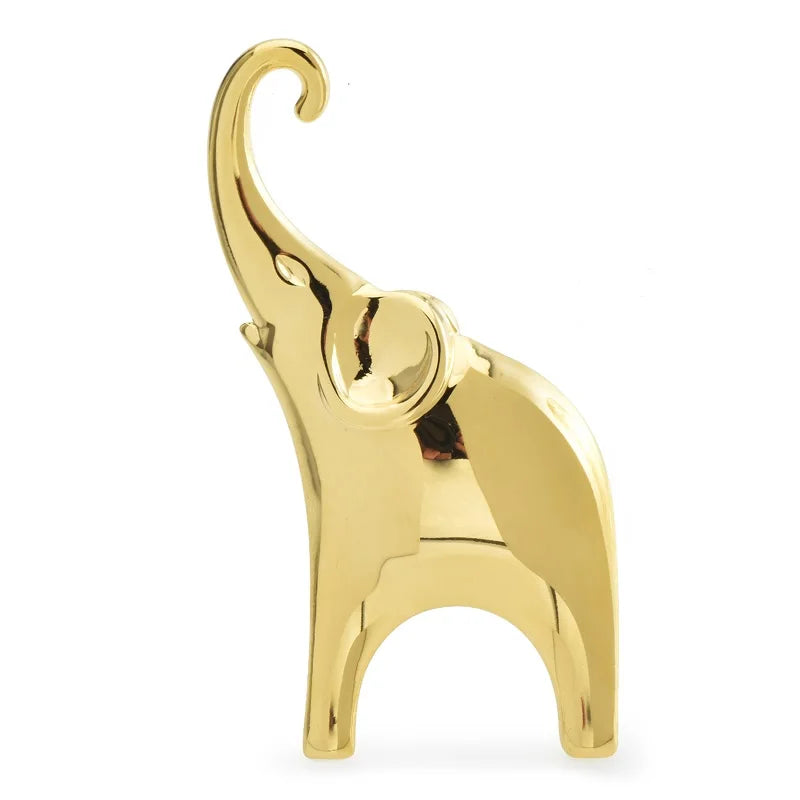 Polished Elephant Silhouette Brooch