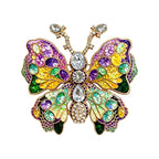 Multicolor Mosaic Wing Butterfly Brooch original white background product photo